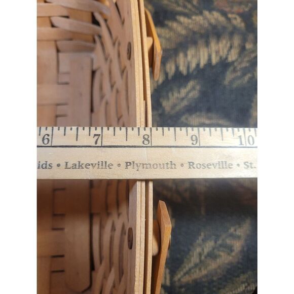 Vintage Longaberger Medium Gathering Basket with Swing Handles - Picture 9 of 11
